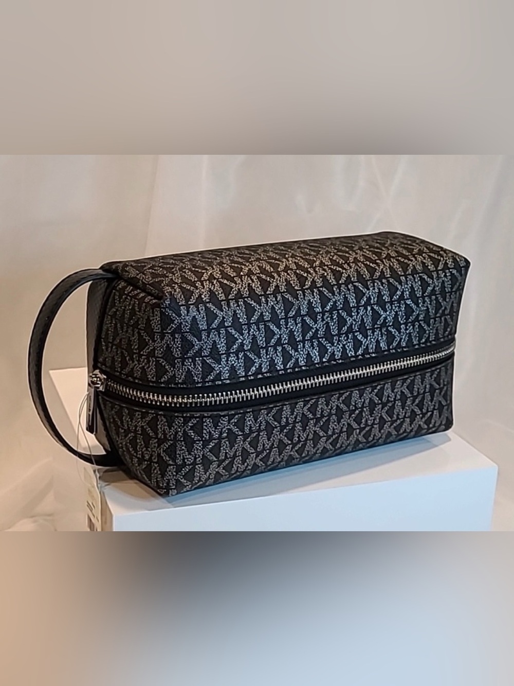Michael Kors Black MK Logo Toiletry Bag